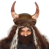 Vikinghelm met vacht bruin