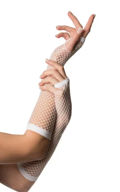 Vingerloze handschoenen visnet lang
