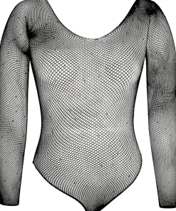 Visnet bodysuit met glitters