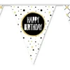 Vlaggenlijn Festive gold Happy Birthday 10m