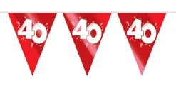 Vlaggenlijn robijn 40 jaar 10m