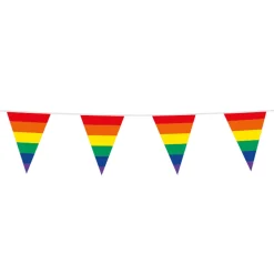 Vlaggenlijn rainbow 10m