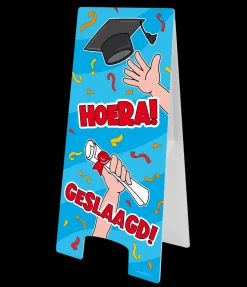 Warning sign - Geslaagd cartoon