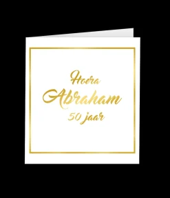 Wenskaart classy Abraham 50