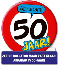 Wenskaarten - Abraham verkeersbord