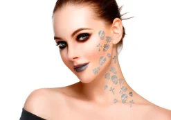 Zilveren plaktattoos Gothic