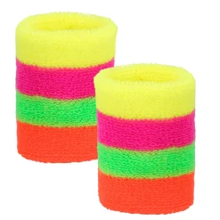 Zweetbandjes Neon set 3st